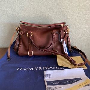 Dooney and Bourke Florentine Leather Mini Chestnut Brown Satchel NWT